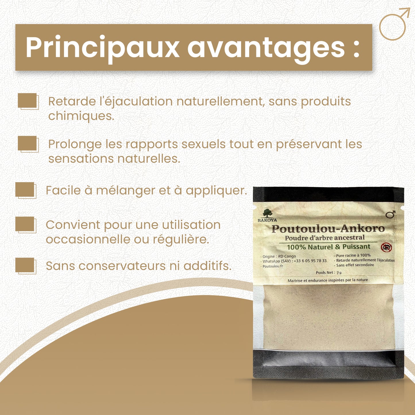 Poutoulou Ankoro sachet — retardateur naturel sans chimie France