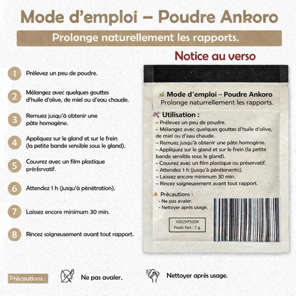 Mode d'emploi Poutoulou Ankoro — Guide d'application en 8 étapes | Poudre d'écorce africaine